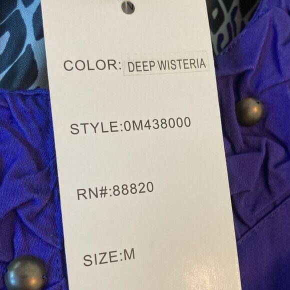 Birch Hill BNWT 90s Y2k studded purple blazer w/ pockets and hook closures - Picture 9 of 11